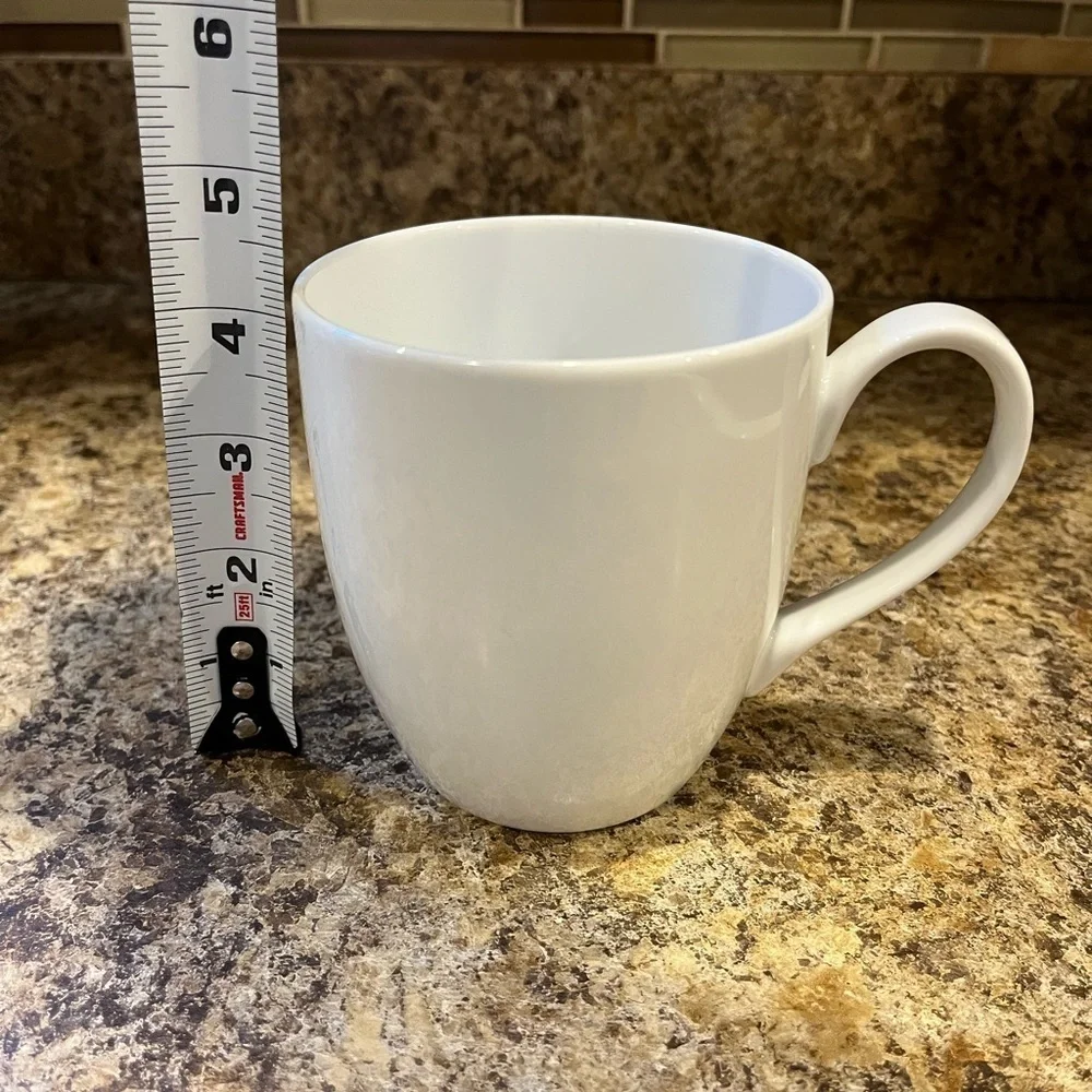Crate&Barrel Classic White Mug Cup 16 oz.